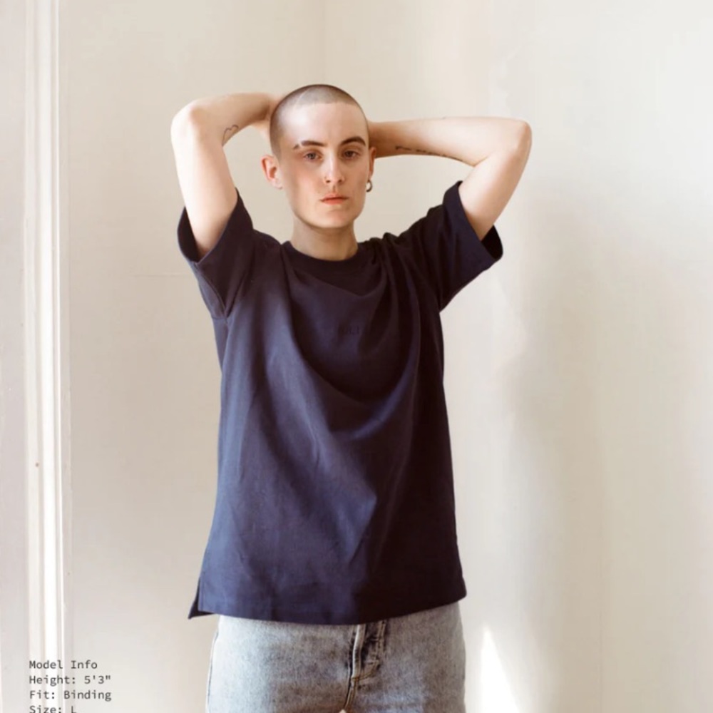 Navy Both& Khazeel Tee